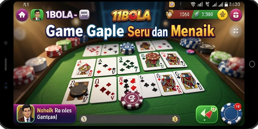UI menarik dan gameplay Gaple yang intens.