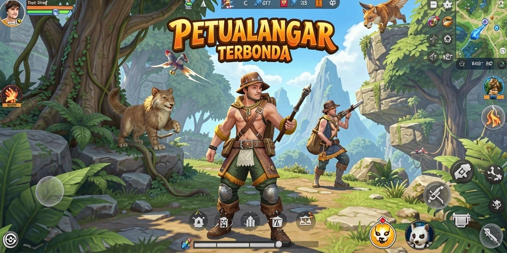 Screenshot gameplay menampilkan petualangan seru di dunia terbuka 8ID.