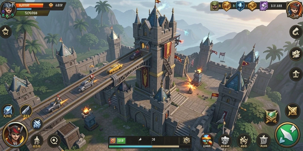 Screenshot utama AJR88 menampilkan aksi seru dalam permainan Tower Defense.