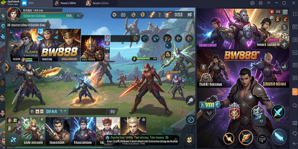Screenshot menunjukkan tampilan antarmuka aplikasi BW888 yang intuitif.