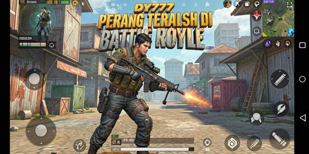 Screenshot gameplay DY777 yang menampilkan aksi seru battle royale.