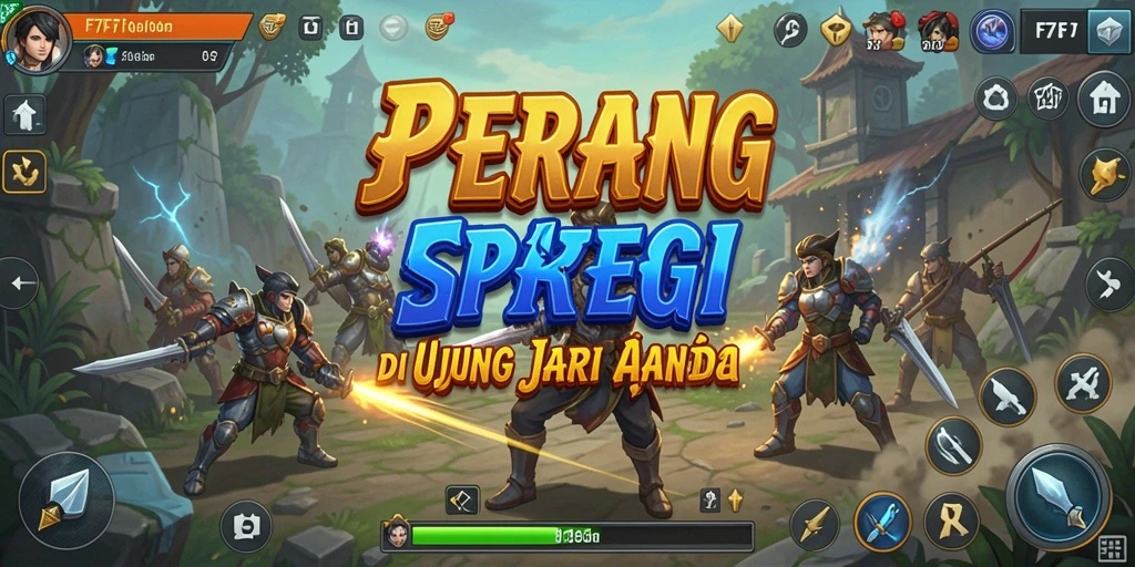 Screenshot gameplay F7F7 menampilkan pertempuran strategis yang menegangkan.