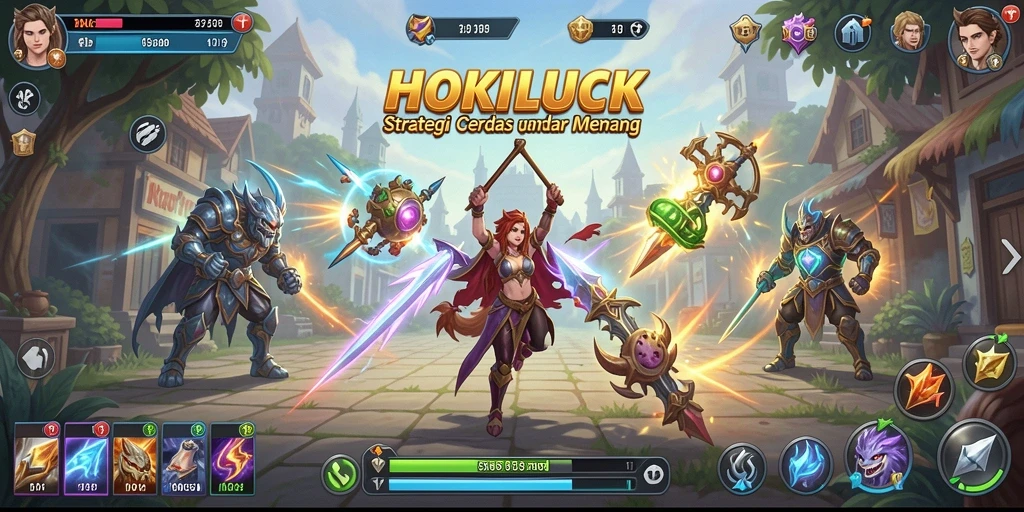 Tangkapan layar HOKILUCK menampilkan aksi gameplay strategi yang intens.