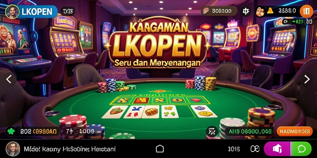 Tampilan menakjubkan dari gameplay Kasino di LKOPEN.