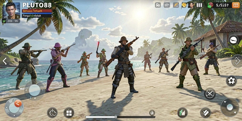 Tampilan gameplay menarik dalam dunia simulation PLUTO88.