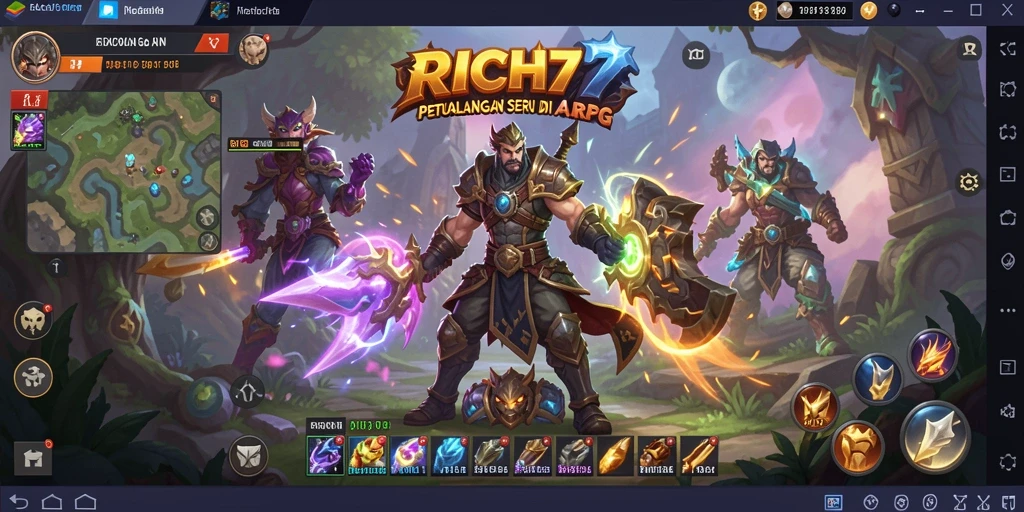 Tampilan gameplay RICH7 yang dinamis dan seru.