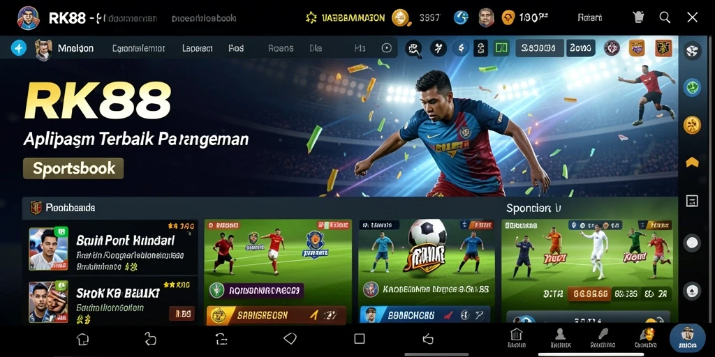 Tampilan gameplay yang menarik dan informatif dari RK88 dalam memasang taruhan.