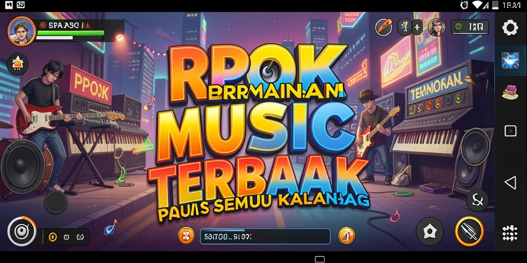 Tampilan gameplay RPOK yang menarik dengan berbagai pilihan lagu.