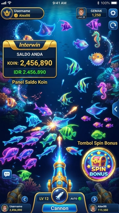 Screenshot fitur unduhan cepat di aplikasi interwin.